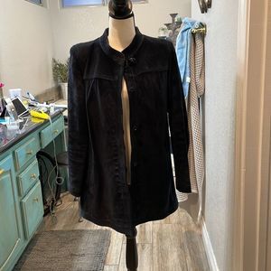 Vintage Australian navy leather jacket, size large